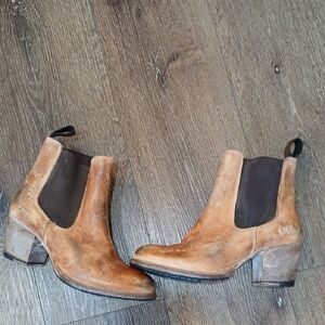 BED|STU Tan Leather Chelsea Ankle Boots